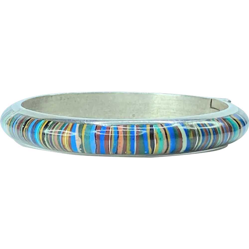 Mine Finds by Jay King Rainbow Calsilica Bangle - image 1