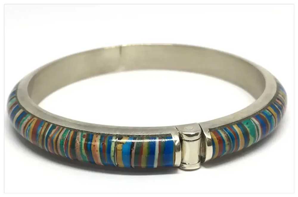 Mine Finds by Jay King Rainbow Calsilica Bangle - image 3