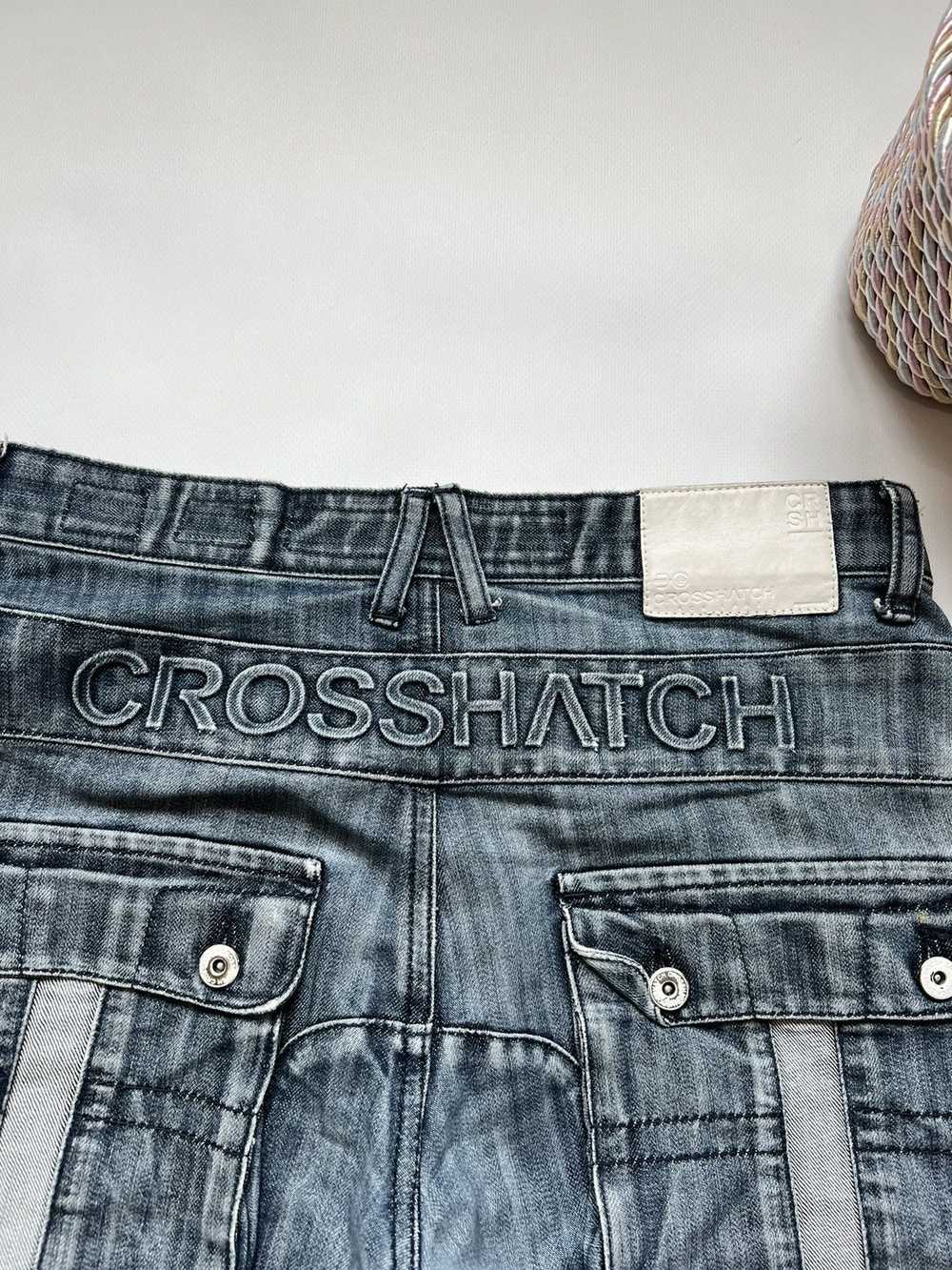 Avant Garde × Streetwear Crosshatch Cargo Wide Sk… - image 2