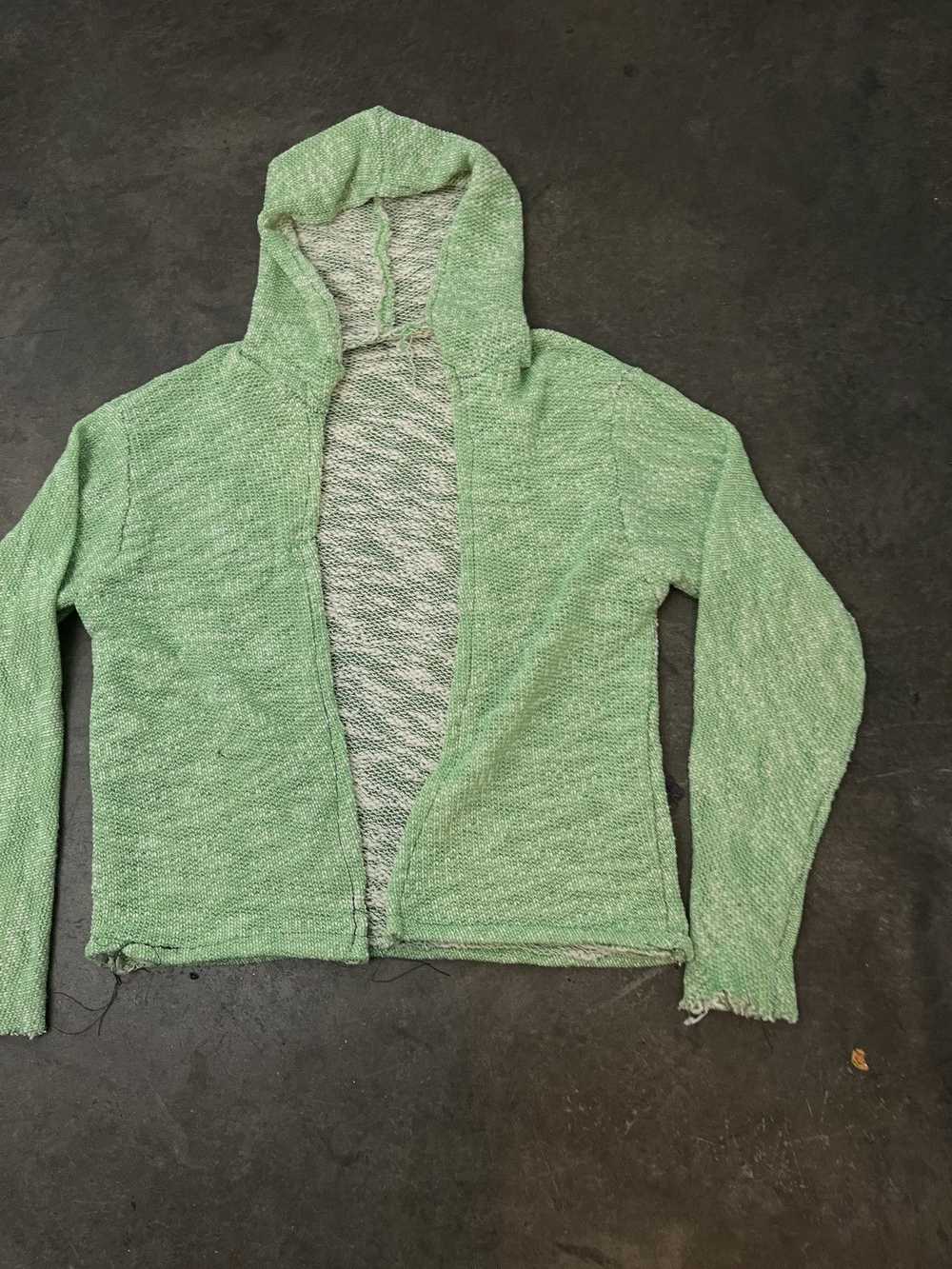 Handmade × Rare × Streetwear Knit Green Jacket - image 4