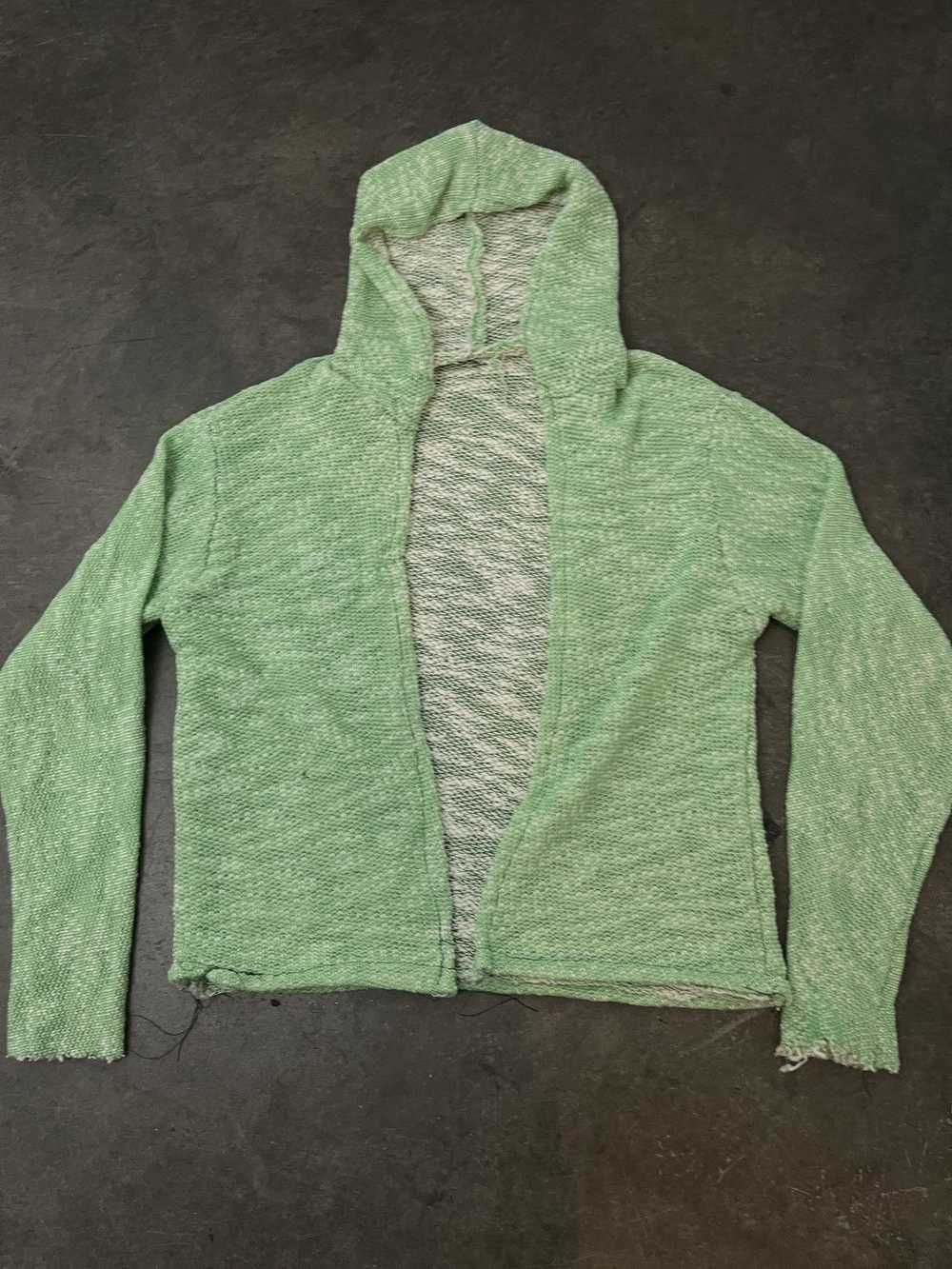 Handmade × Rare × Streetwear Knit Green Jacket - image 5