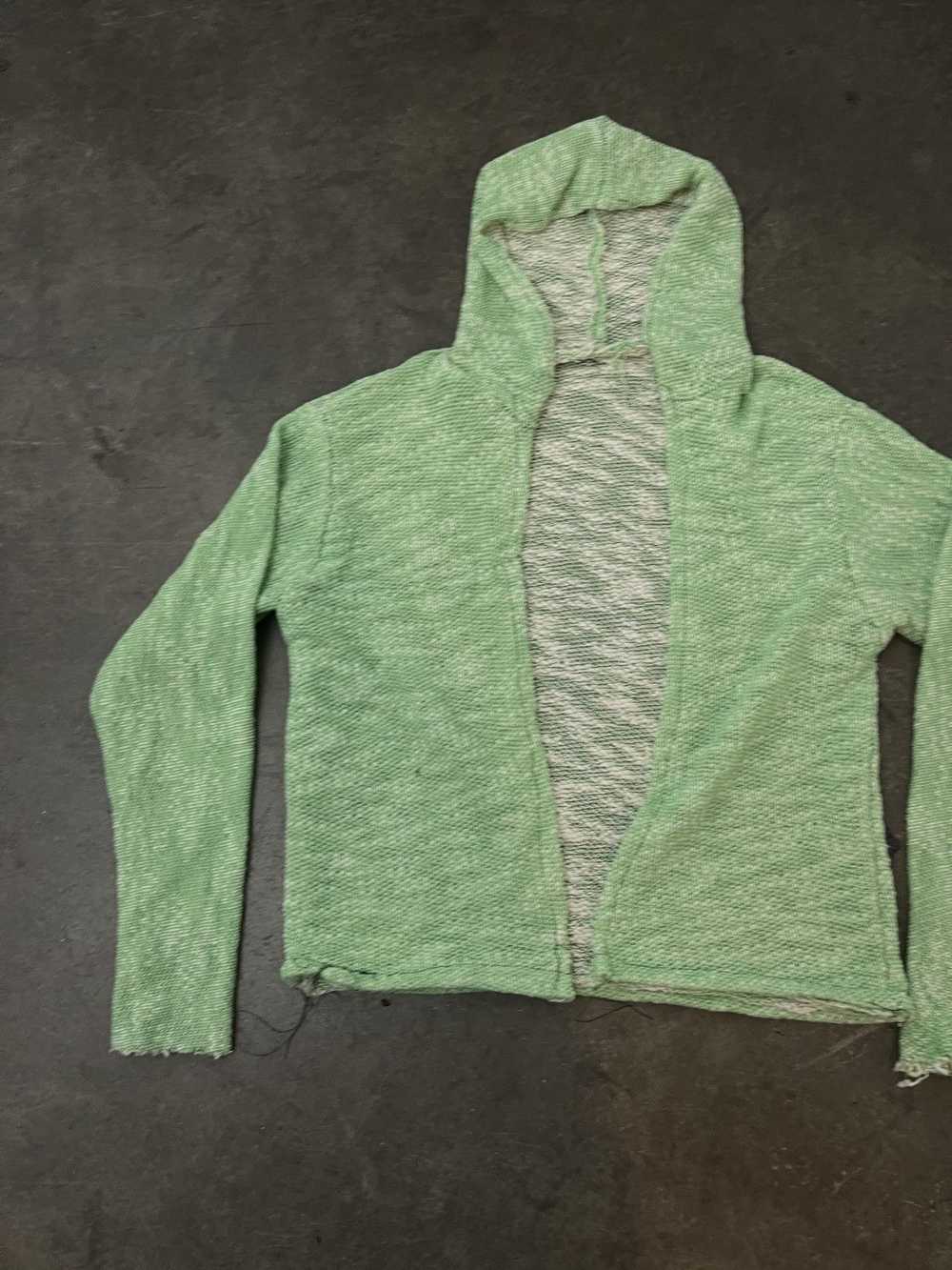 Handmade × Rare × Streetwear Knit Green Jacket - image 7