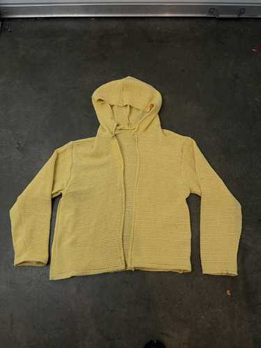 Handmade × Rare × Streetwear Knit Yellow Jacket - image 1