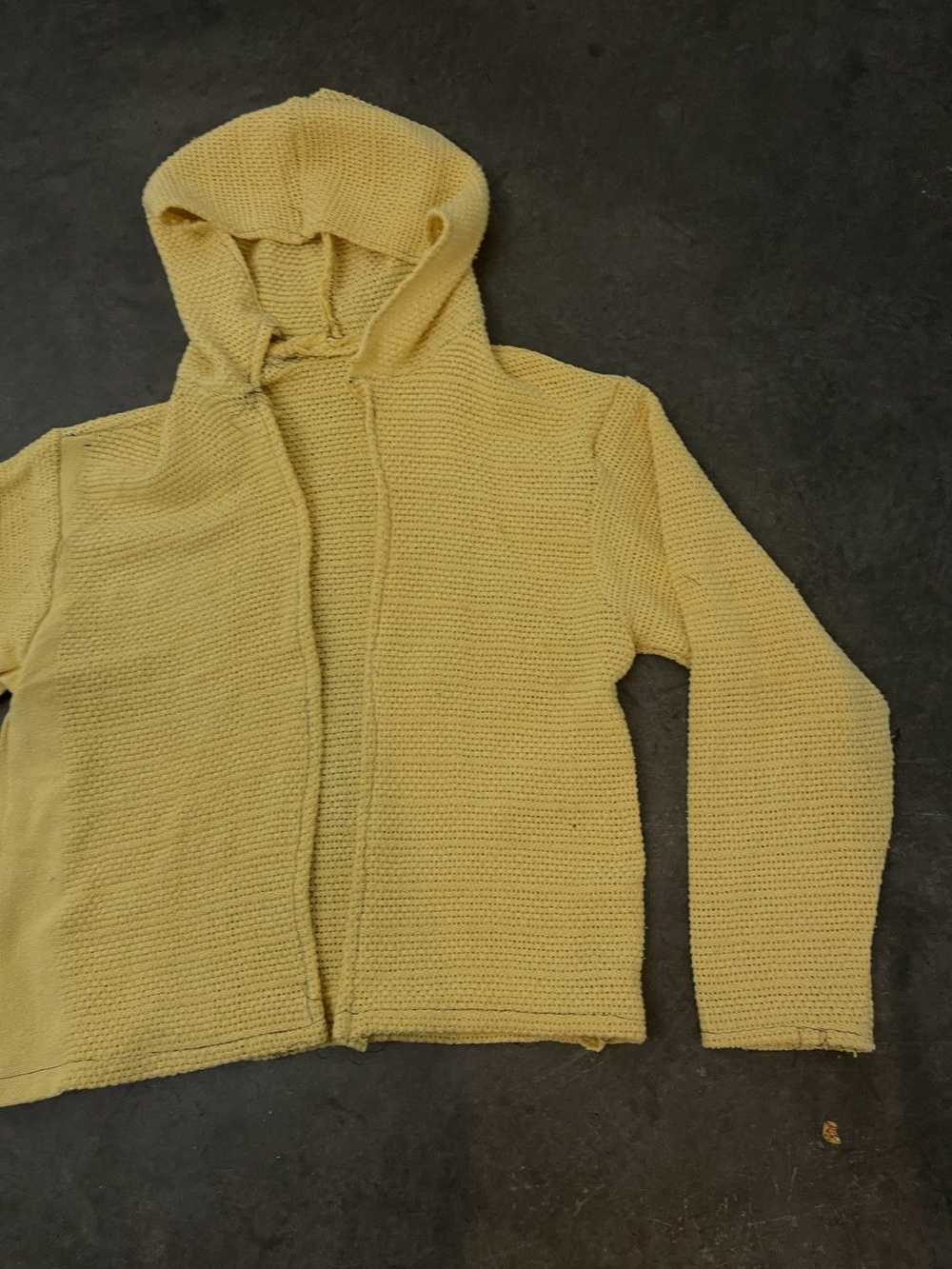 Handmade × Rare × Streetwear Knit Yellow Jacket - image 3