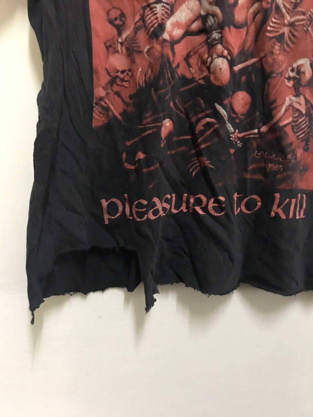 Band Tees Distressed Kreator Pleasure To Kill Thr… - image 3