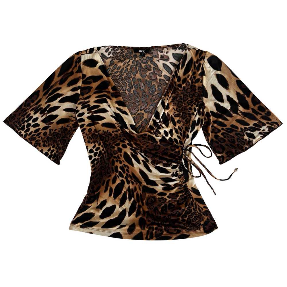 Y2K Slinky Leopard Top (L) - image 1