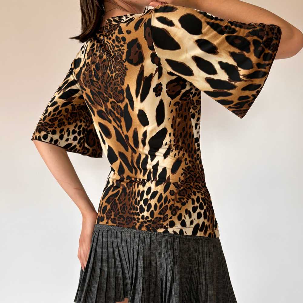 Y2K Slinky Leopard Top (L) - image 3