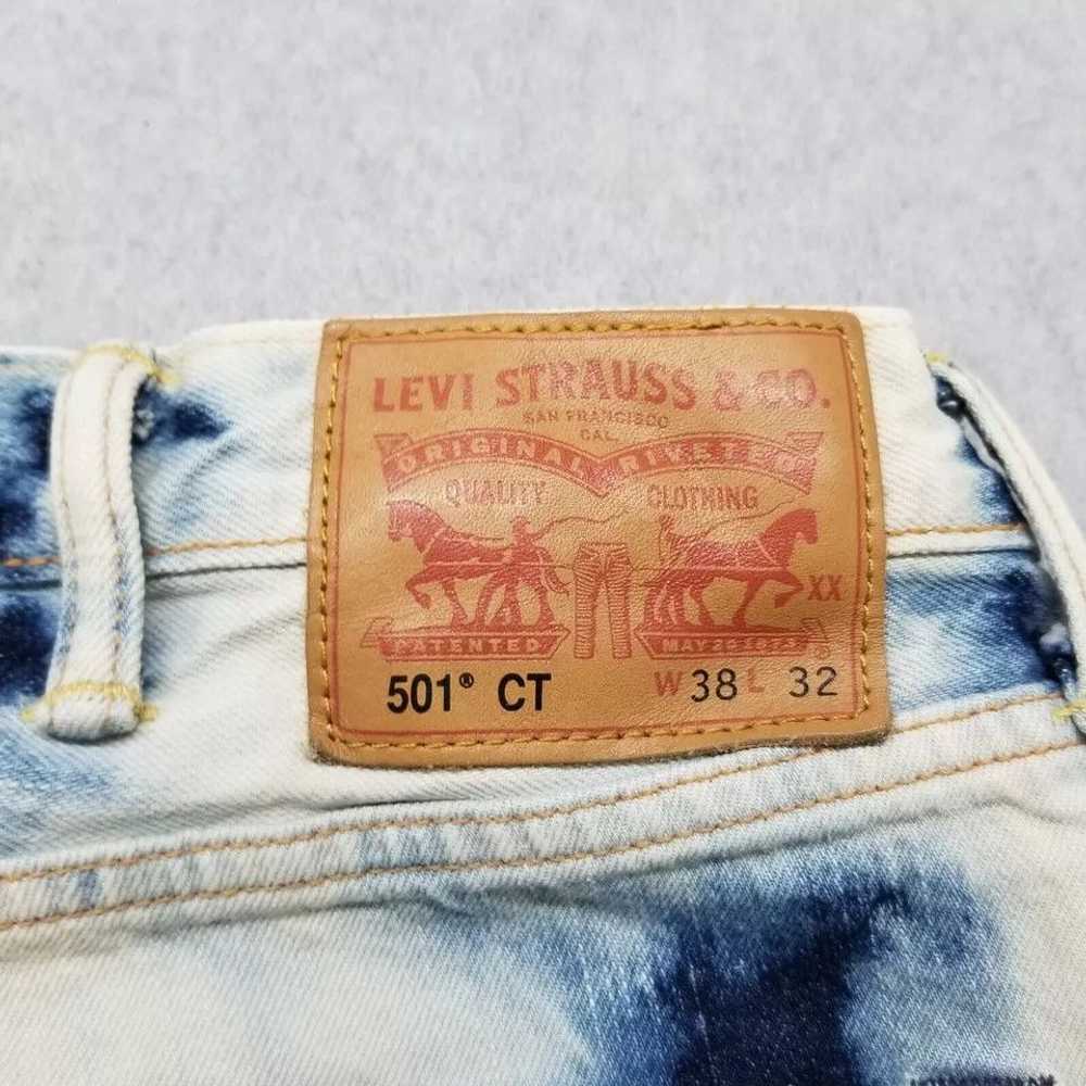 Levi's Levis Jeans Mens 38x31 Acid Wash Tapered D… - image 11