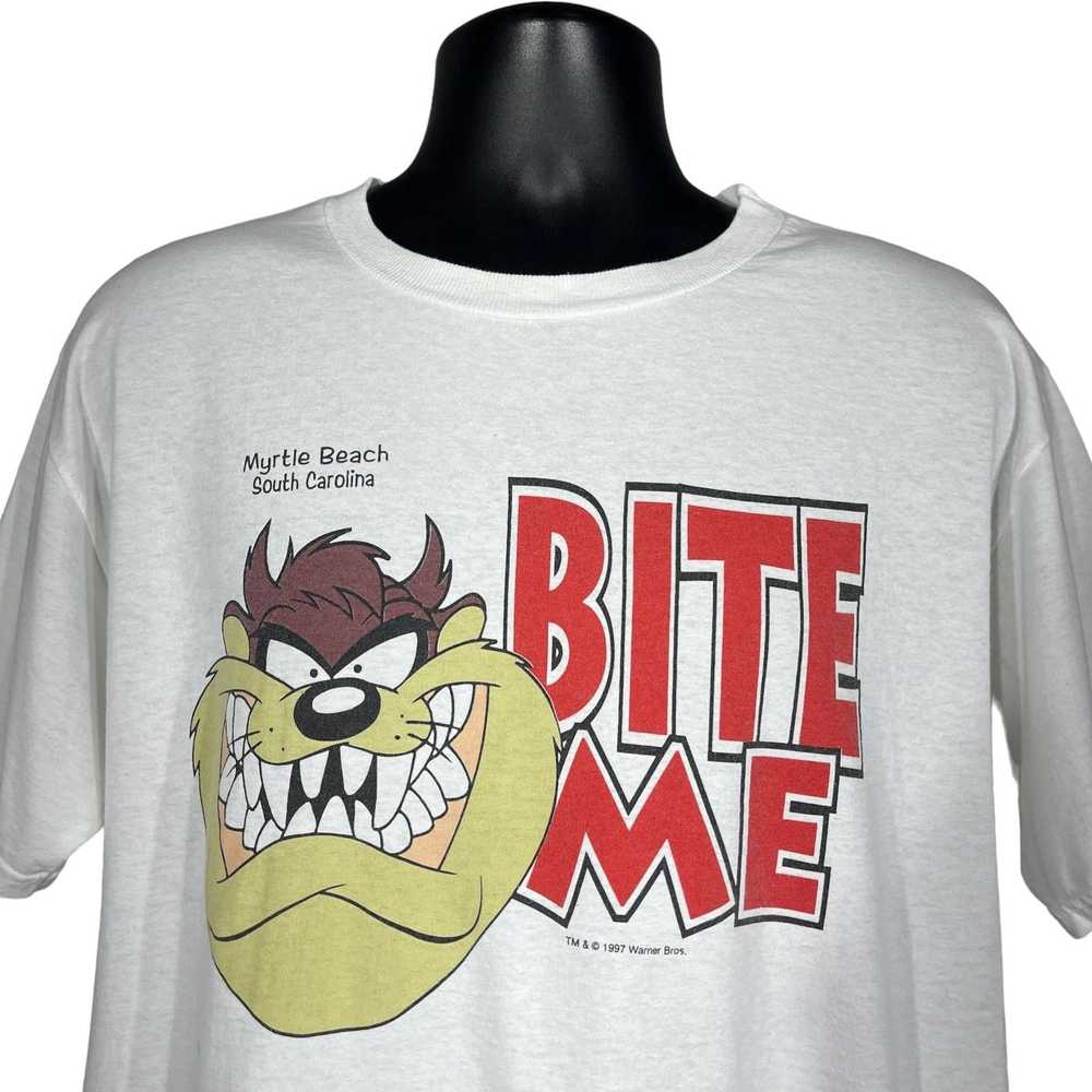 Tultex Vintage Looney Tunes Taz "Bite Me" Myrtle … - image 2