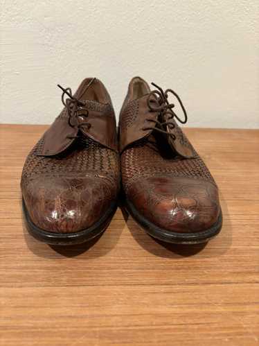 Mezlan Mezlan genuine crocodile dress shoes leathe