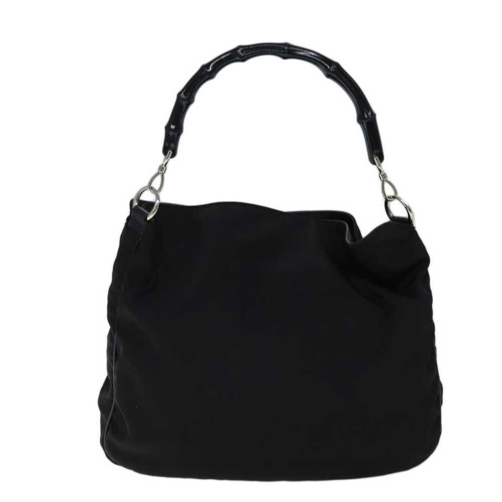 Gucci GUCCI Bamboo Shoulder Bag Nylon 2way Black … - image 12