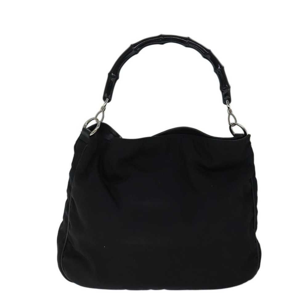 Gucci GUCCI Bamboo Shoulder Bag Nylon 2way Black … - image 2