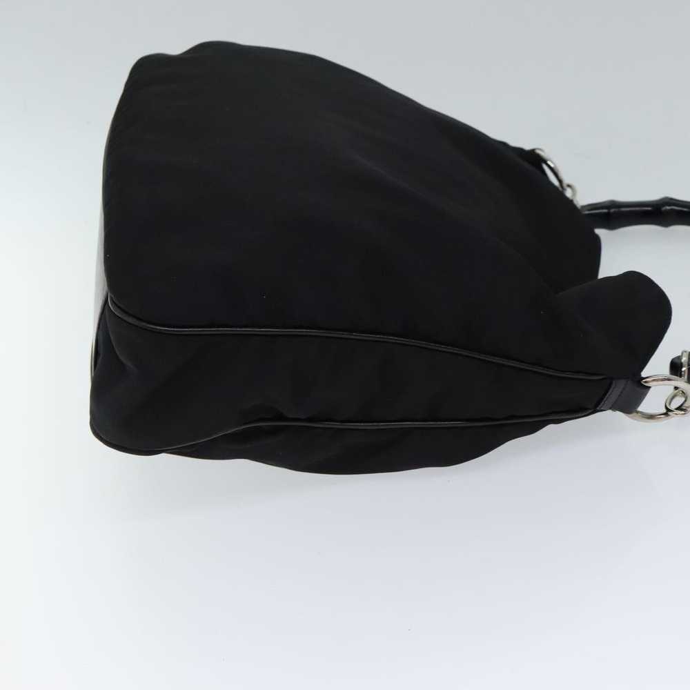 Gucci GUCCI Bamboo Shoulder Bag Nylon 2way Black … - image 3