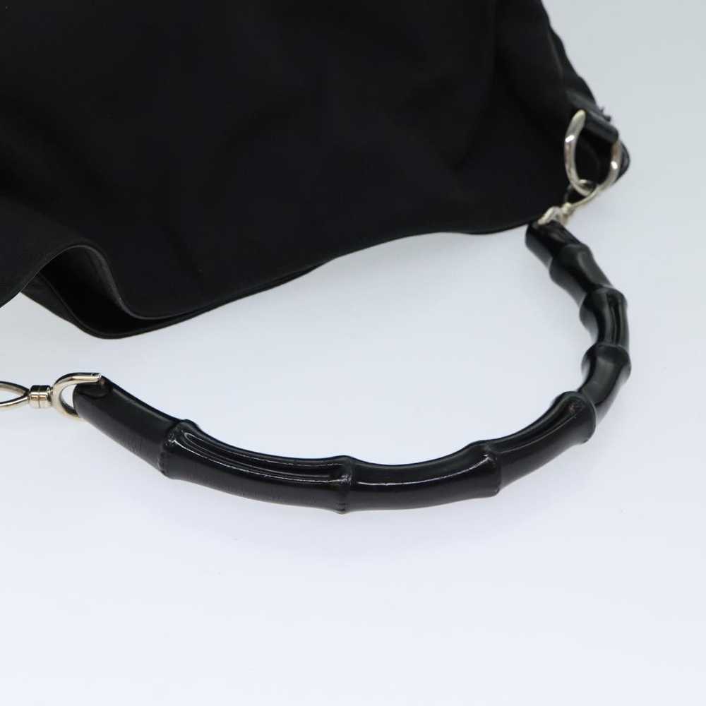 Gucci GUCCI Bamboo Shoulder Bag Nylon 2way Black … - image 7