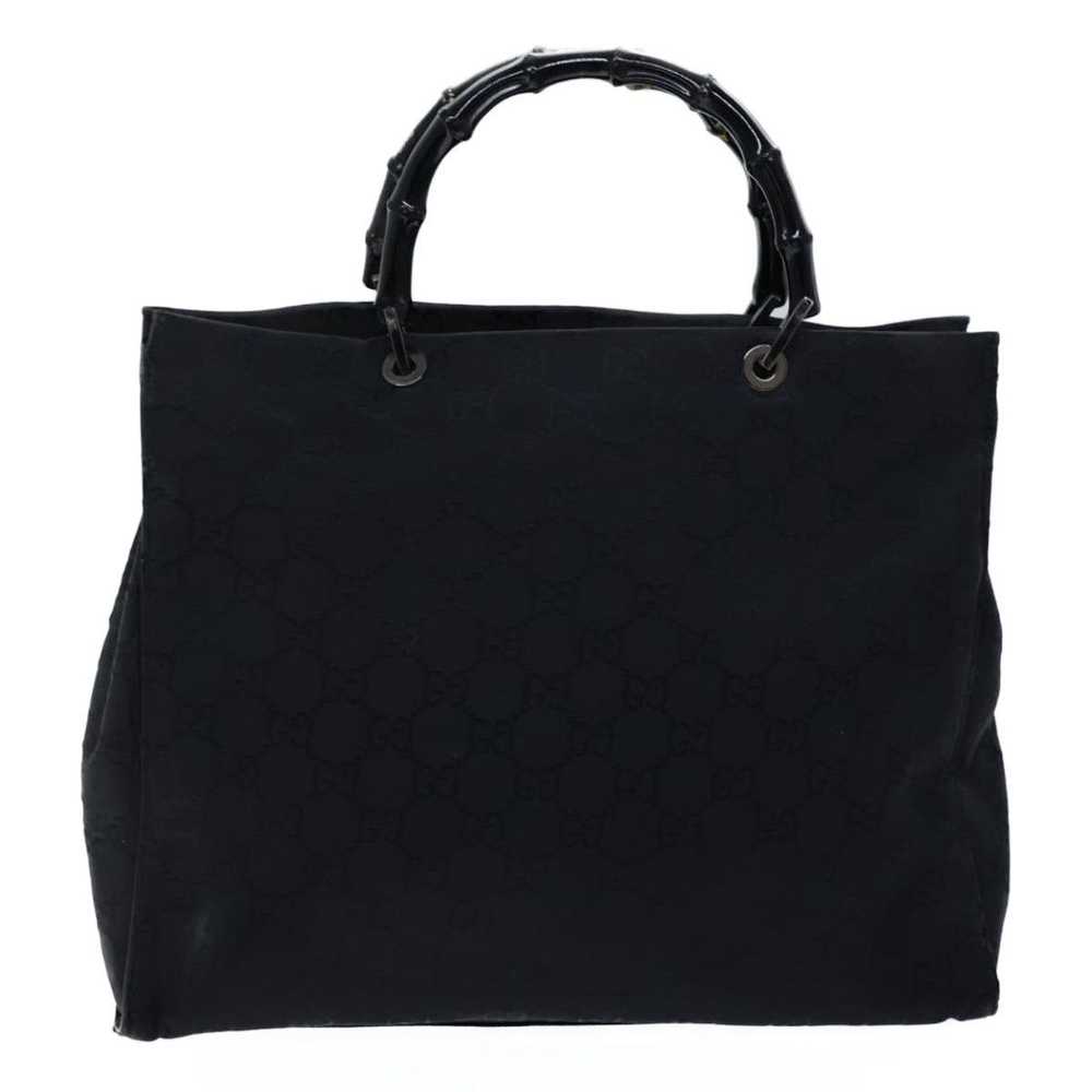 Gucci GUCCI Bamboo GG Canvas Hand Bag Nylon Black… - image 12