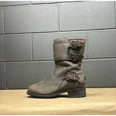 Ugg UGG Brown Leather Moto Biker Boots