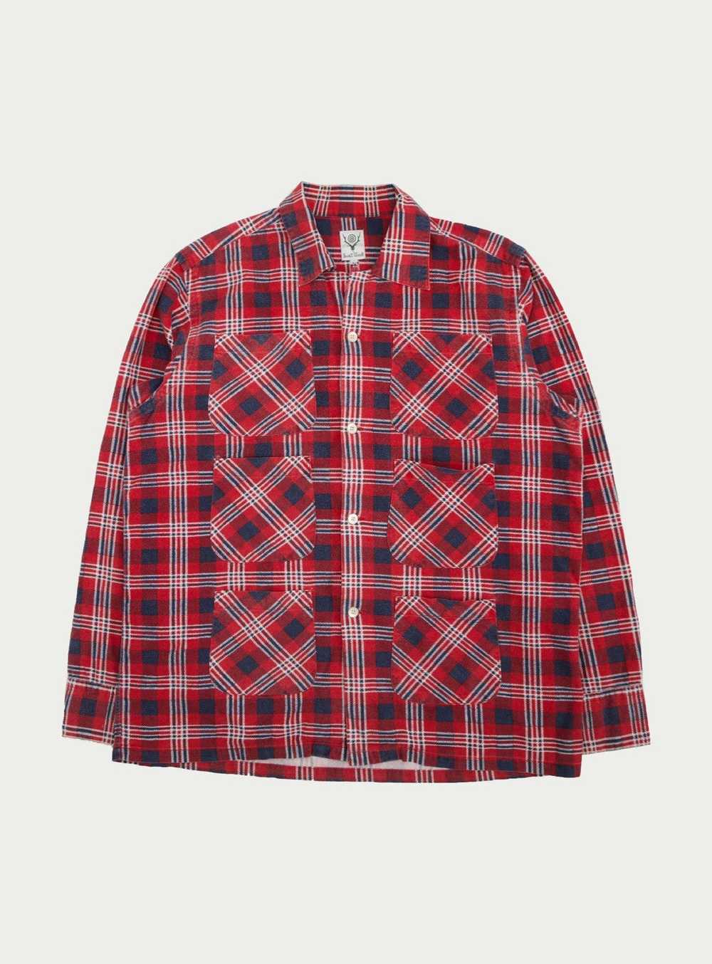 South2 West8 South2 West8 6-Pocket Twill Plaid Sh… - image 1