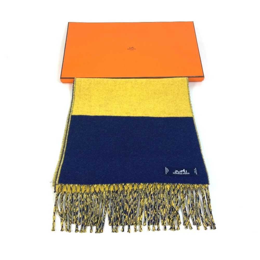 Hermes Hermes Kazak Bicolor Scarf Yellow x blue - image 7