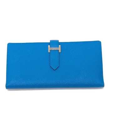 Hermes Hermes Bearn Souffle Bifold Long Wallet Bl… - image 1