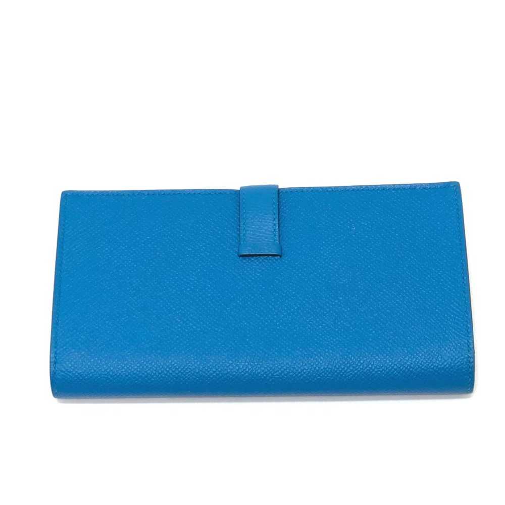 Hermes Hermes Bearn Souffle Bifold Long Wallet Bl… - image 2