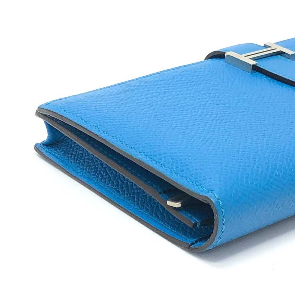 Hermes Hermes Bearn Souffle Bifold Long Wallet Bl… - image 5