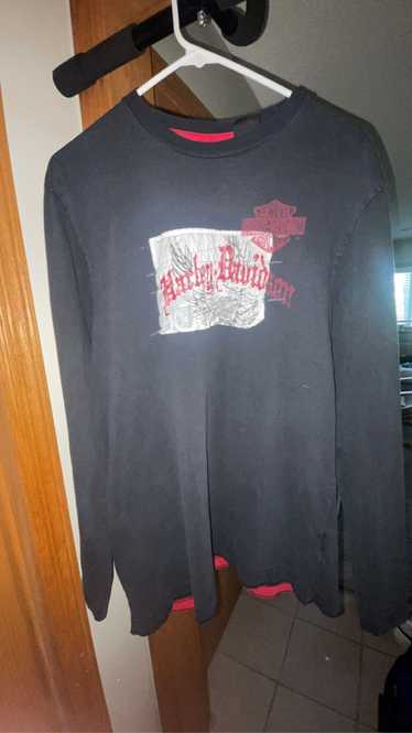 Harley Davidson Vintage Harley Davidson long slee… - image 1