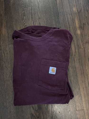 Carhartt Carhartt burgundy short sleeve shirt with