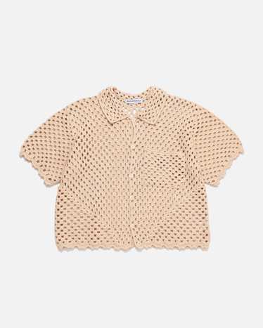 No Maintenance No Maintenance Beige Crochet Shirt - image 1