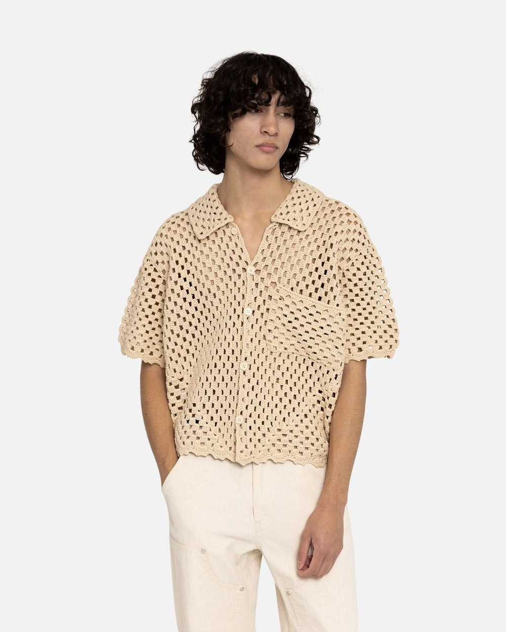 No Maintenance No Maintenance Beige Crochet Shirt - image 5