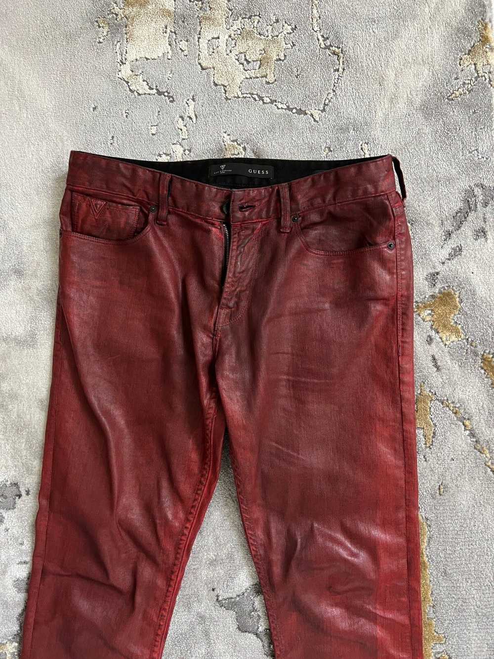 Guess × Vintage Guess Vintage Waxed Jeans Red Wax… - image 2