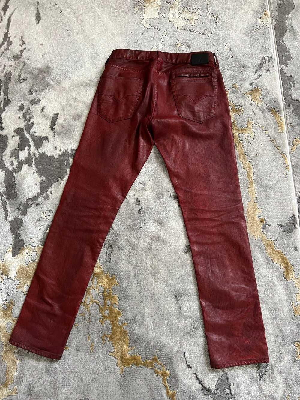 Guess × Vintage Guess Vintage Waxed Jeans Red Wax… - image 3