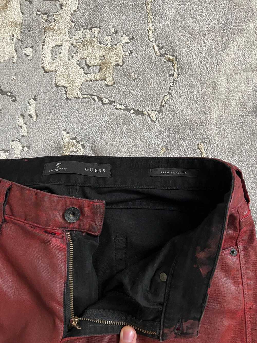 Guess × Vintage Guess Vintage Waxed Jeans Red Wax… - image 7