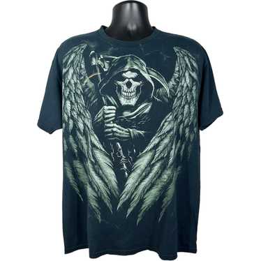 Vintage Vintage Angel Grim Reaper Big Print Tee - image 1