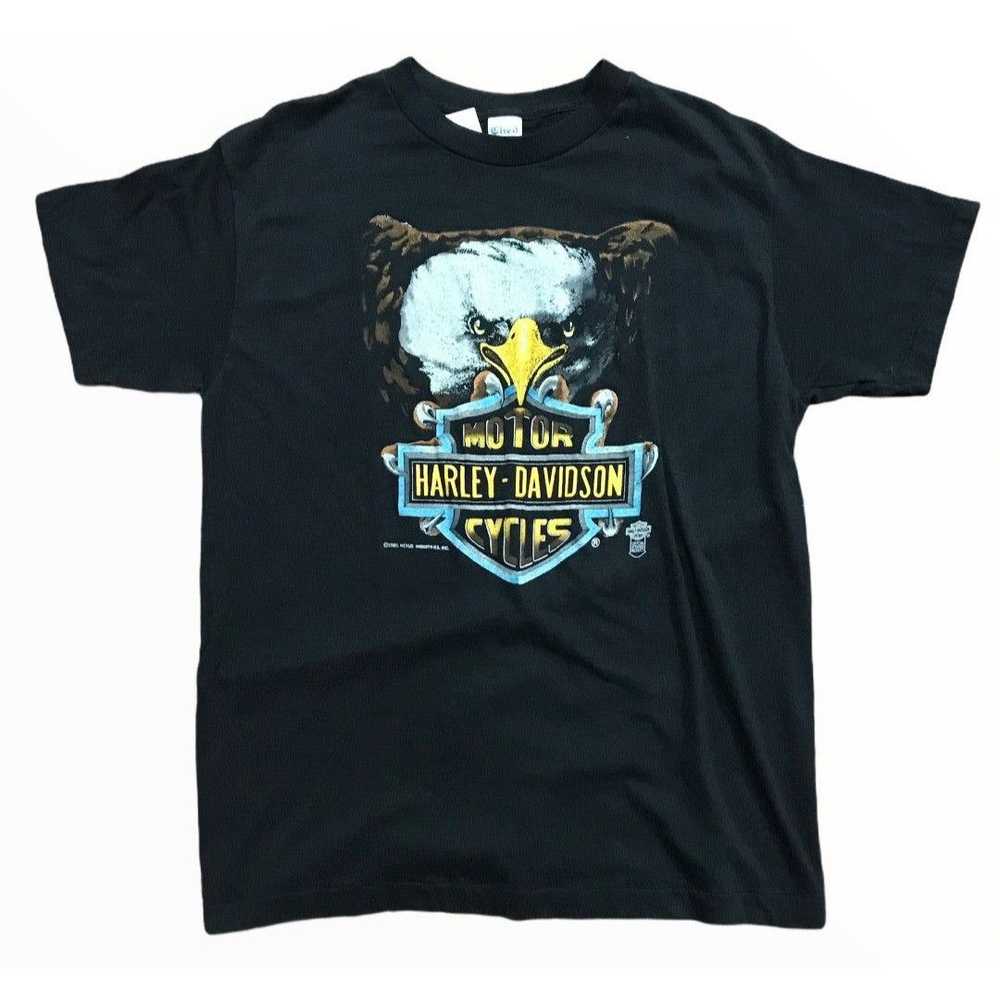 Harley Davidson Vintage 1985 Harley Eagle Tee - image 2