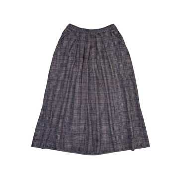 Handmade Vintage 80's Plaid hand-sewn Midi Skirt … - image 1