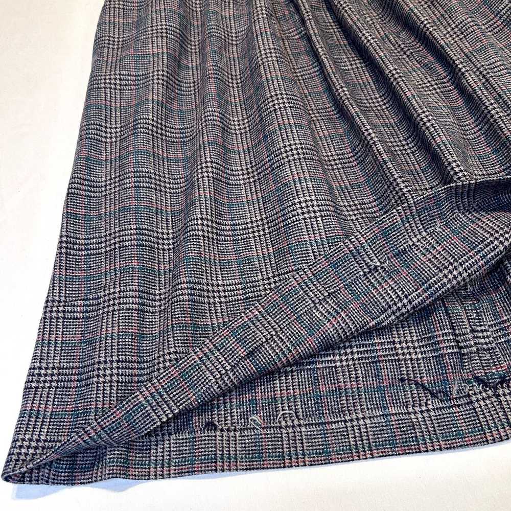 Handmade Vintage 80's Plaid hand-sewn Midi Skirt … - image 4