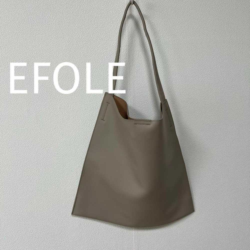 EFOLE Shoulder Bag Tote Bag Beige Faux Leather - image 1