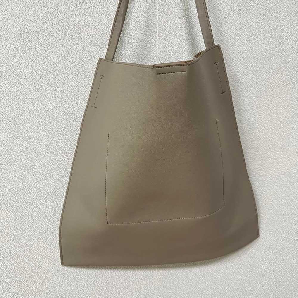 EFOLE Shoulder Bag Tote Bag Beige Faux Leather - image 2