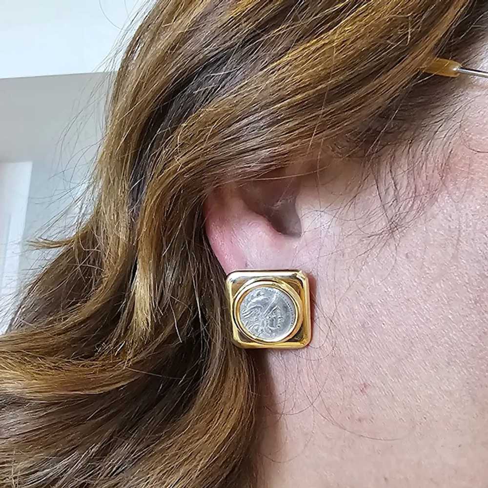 BVLGARI Roma 1970 Moneta 268 BC Coin Earrings In … - image 2