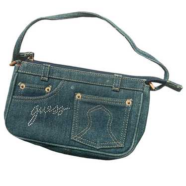 Y2K 1990s GUESS JEANS Blue Jean Denim Purse Bedaz… - image 1