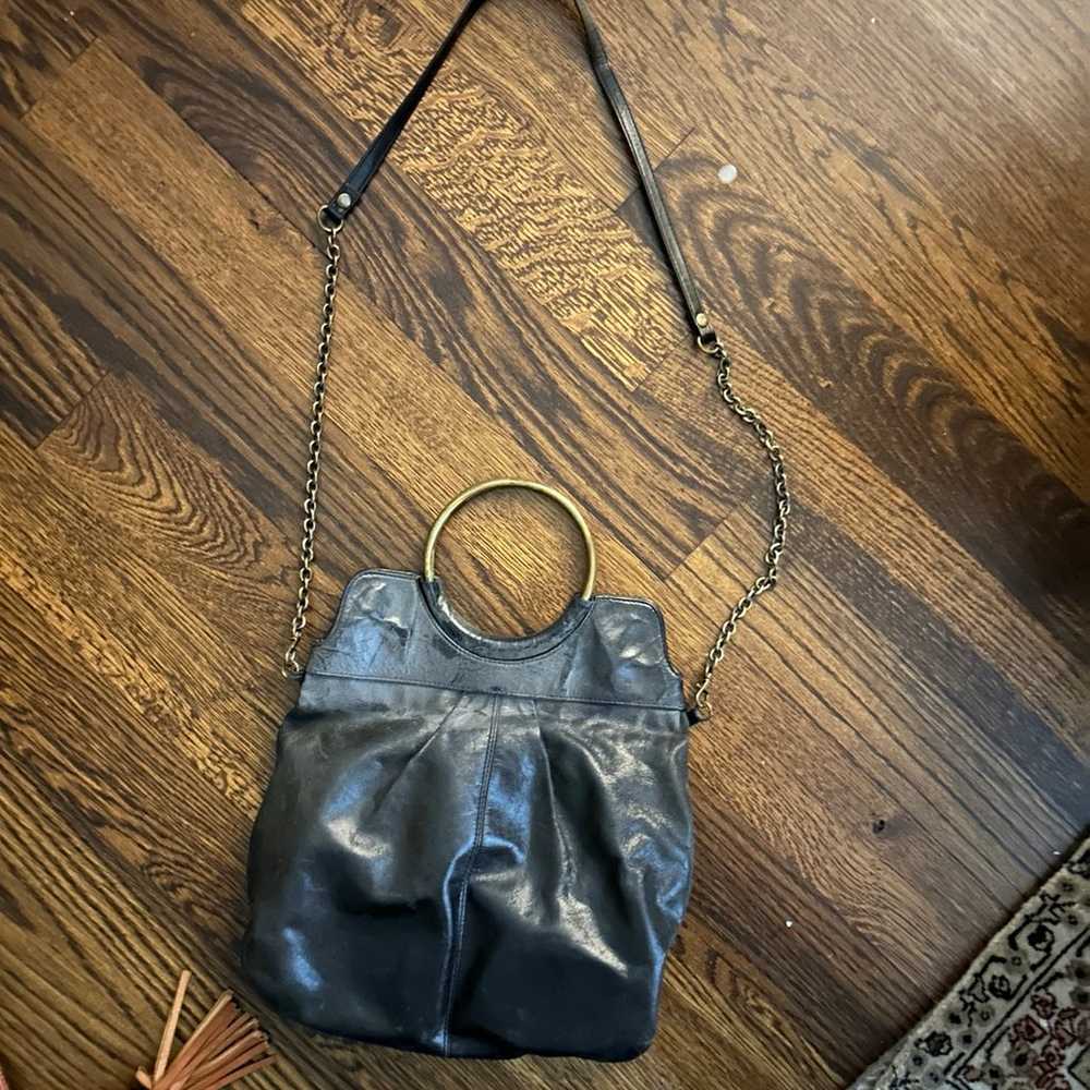 Hobo International Black Leather Convertible Bag … - image 2