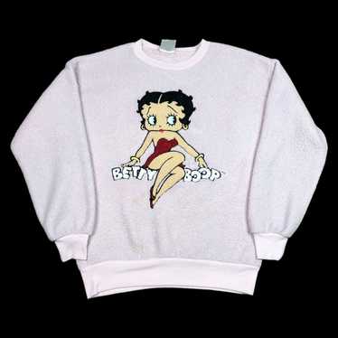 Other Betty Boop Deep Pile Fleece Pink Stained Swe