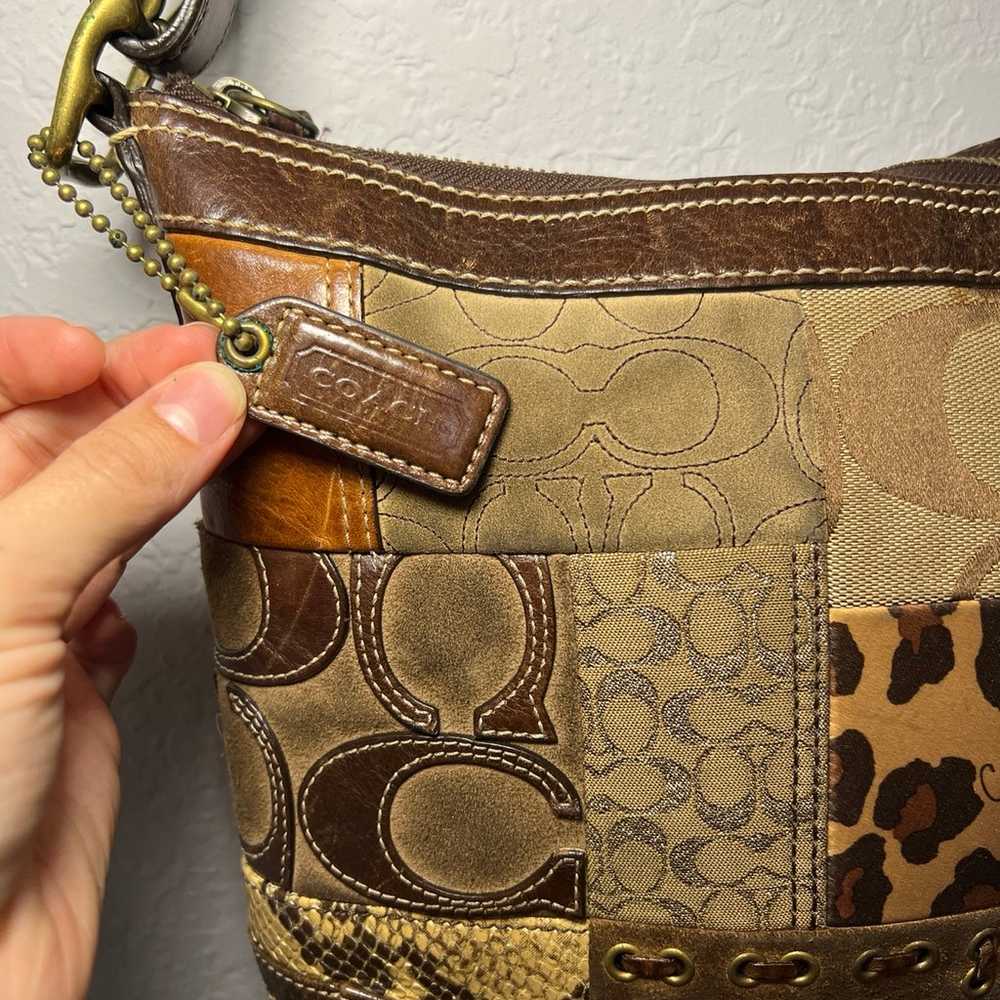 Vintage Y2K Coach Patchwork Purse - image 3