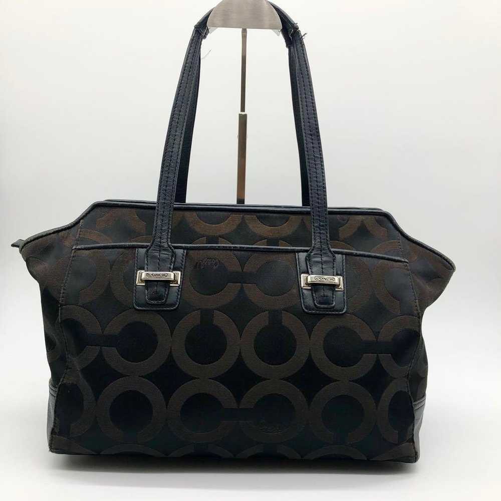 Coach tote bag, Op Art, shoulder strap, can store… - image 3