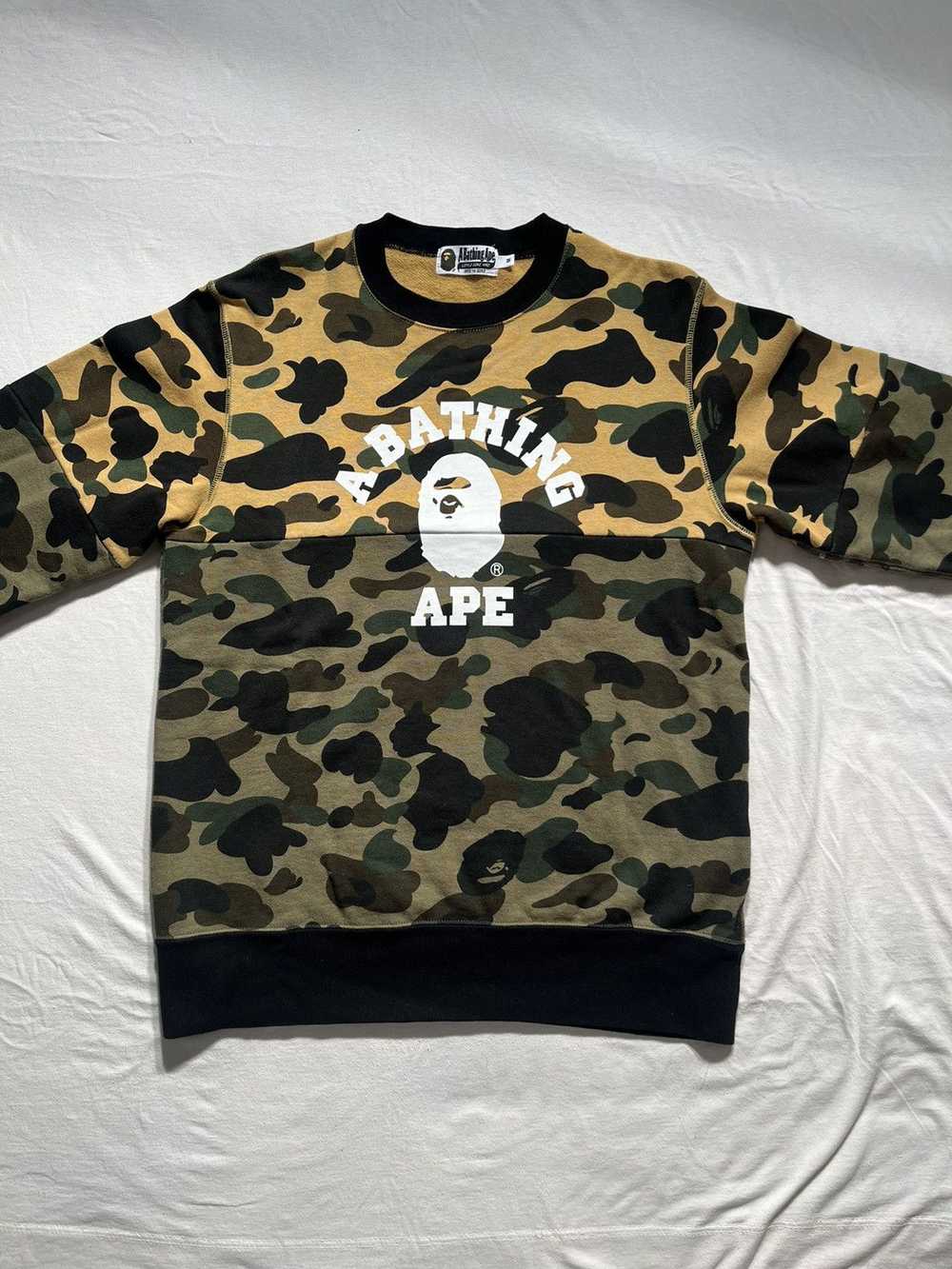 Bape 1st Camo College Split Crewneck - image 1