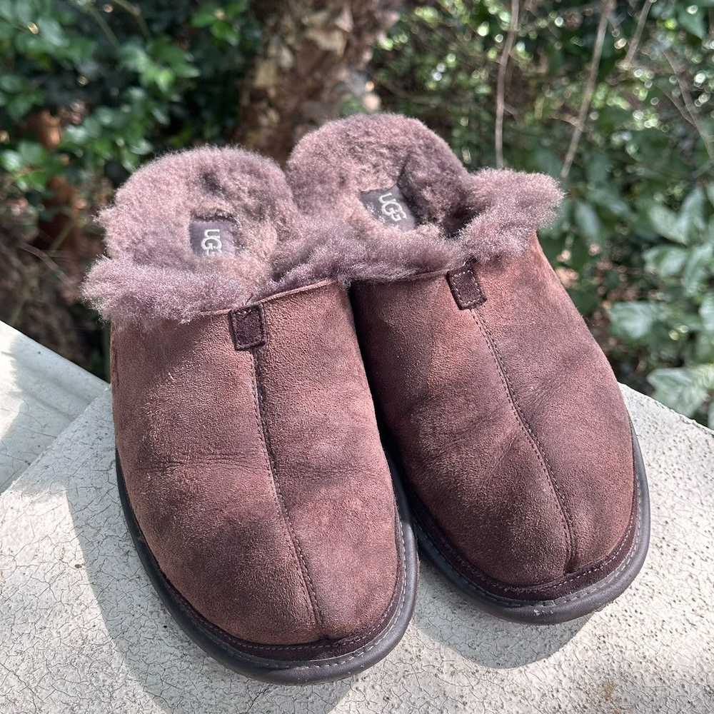 Ugg UGGS Men’s Brown Slippers Size 11.5 - image 5