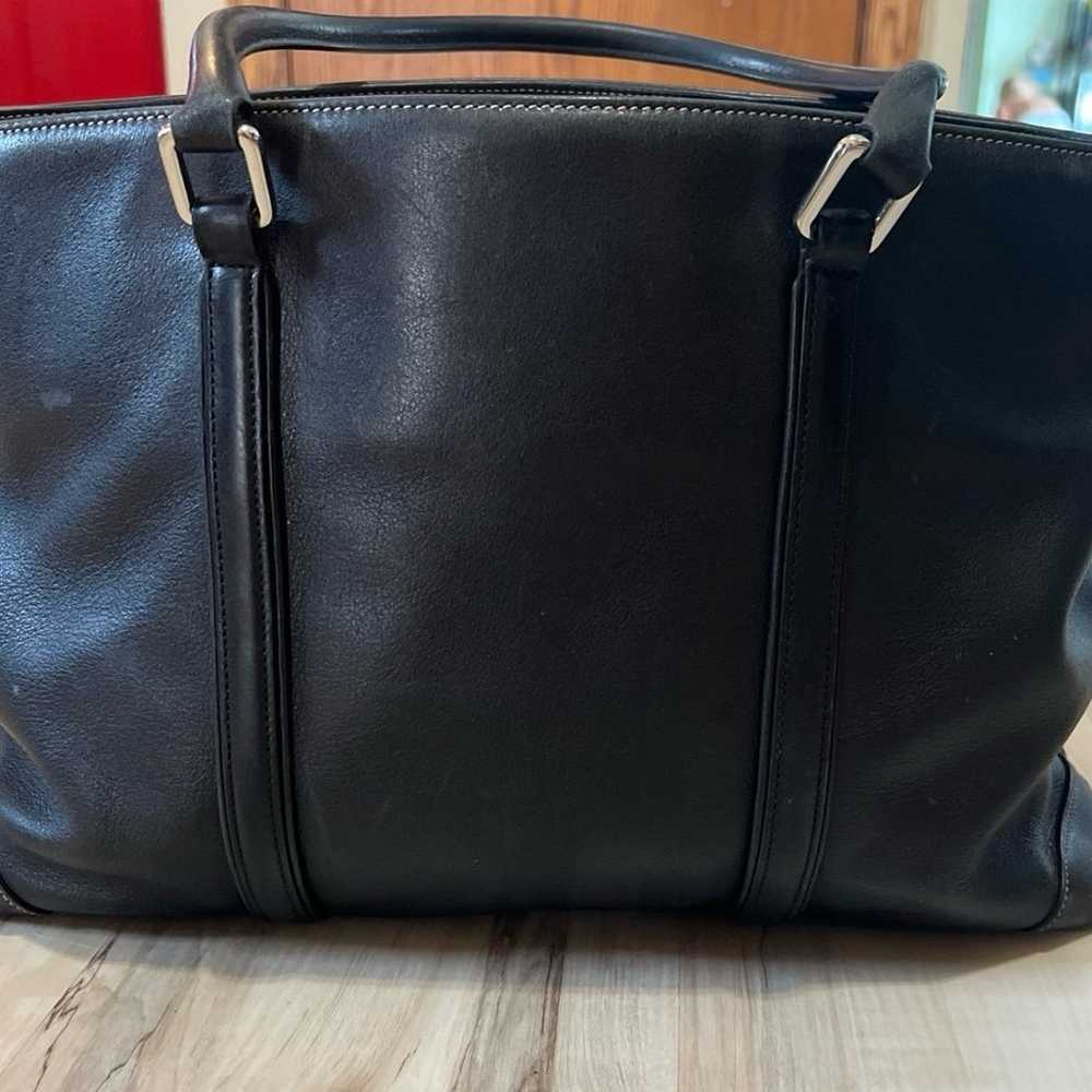 Vintage leather coach tote - image 3