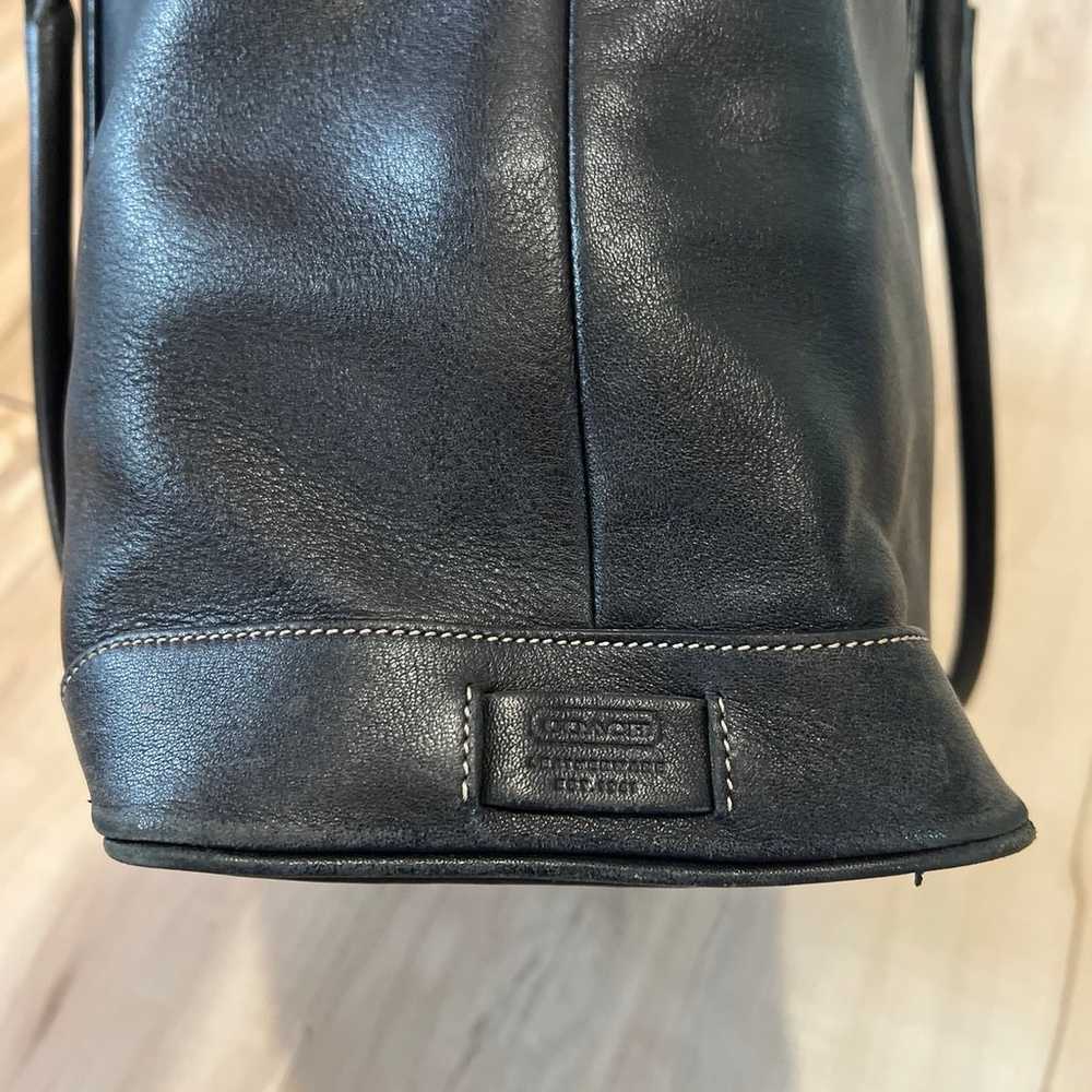 Vintage leather coach tote - image 4