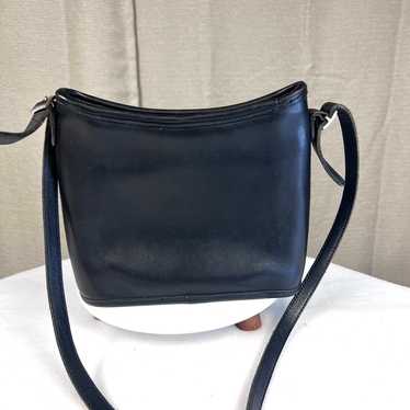 Vintage Coach Mambo Crossbody Bag #9062 Black Lea… - image 1