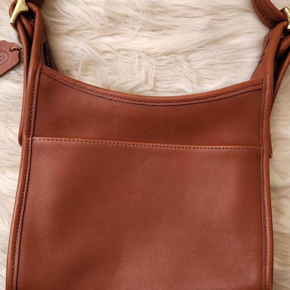 Coach crossbody bag leather color brown vintage - image 7